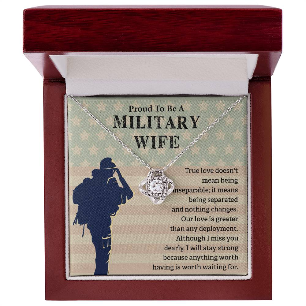 Proud To Be A Military Wife Proud Military Wife Jewelry Heartfelt Gift For Military Spouses True Love Necklace Supportive Gift For Wives Emotional Support Jewelry Unwavering Commitment Jewelry Meaningful Gift For Military Spouses Romantic Gift For Wives