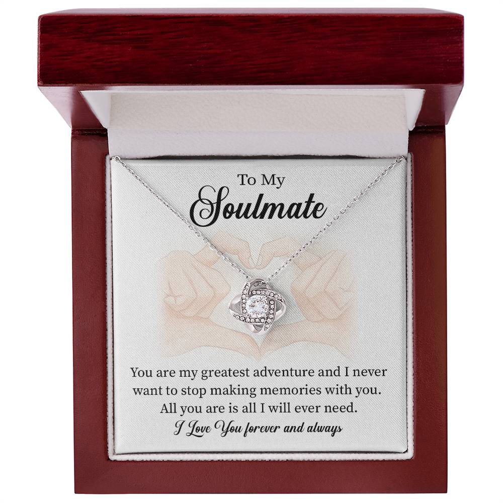 Soulmate Necklace Gift for Her with Message Card