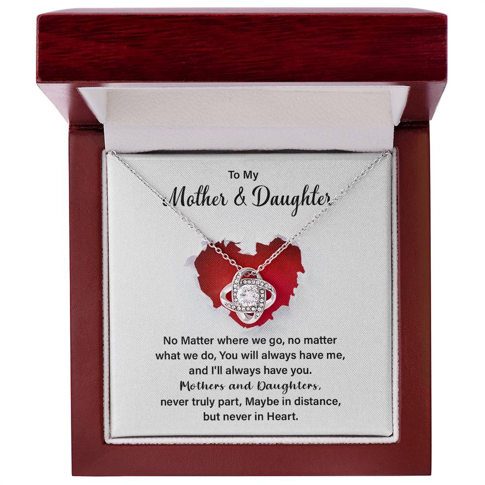 Mother and Daughter Necklace Gift – with Gift Box