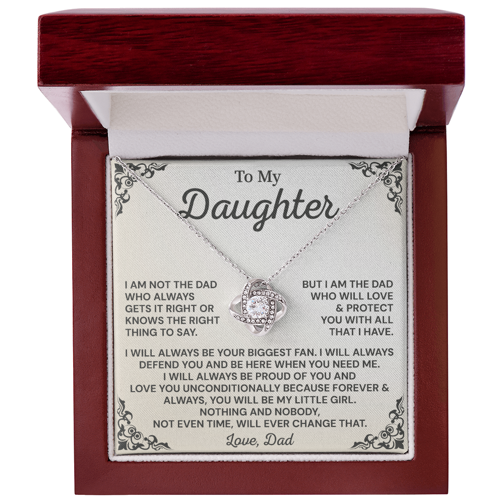 Gift for Daughter from Dad Unconditional Love Necklace with Message Card