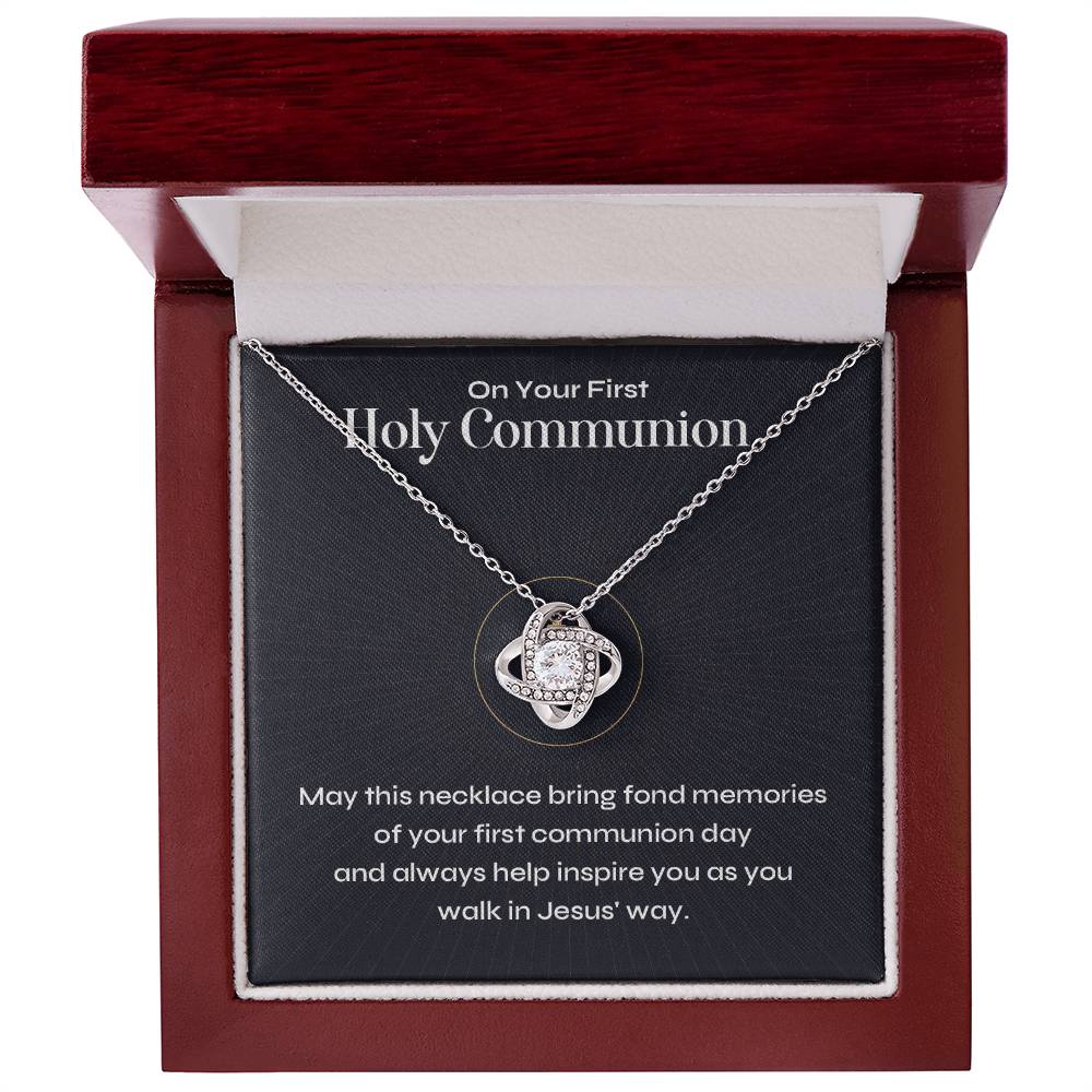 Holy Communion Keepsake Necklace – Gift for First Communion Girl