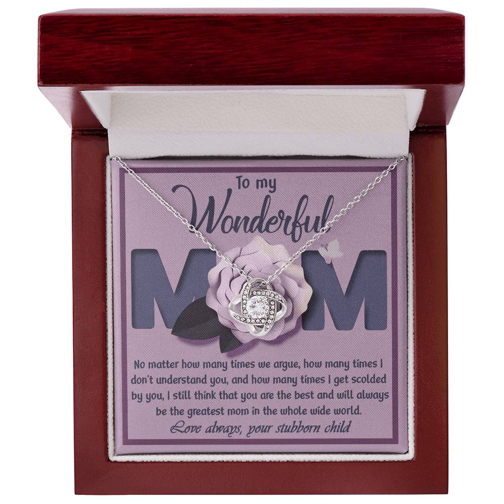 Necklace for Mom from Stubborn Child – Funny and Loving Gift