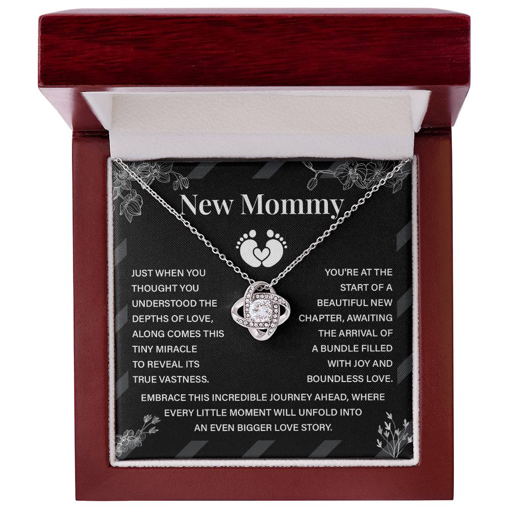 New Mommy Necklace Gift with Sweet Card