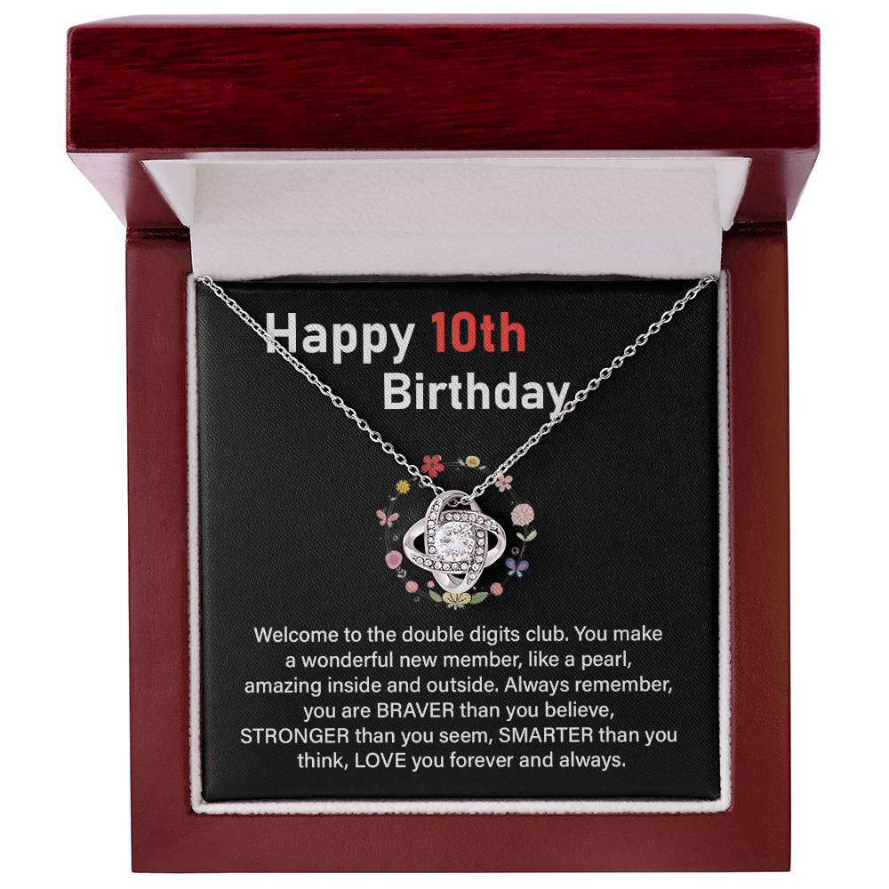 10th Birthday Gift for Girl – Jewelry with Sweet Message Card