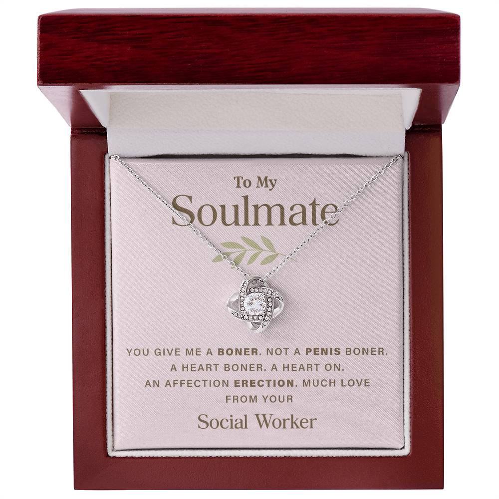 Funny Social Worker Necklace Gift for Soulmate