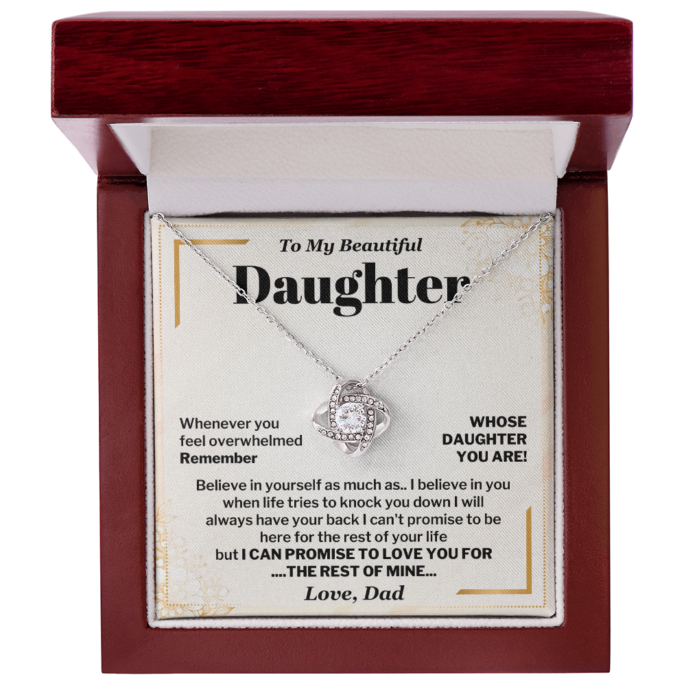 Beautiful Daughter Necklace from Dad Keepsake Gift
