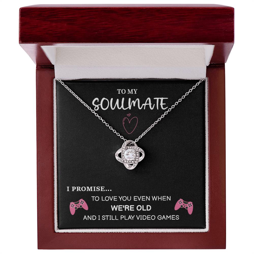 Gamer Necklace Gift for Soulmate – Funny Promise Card