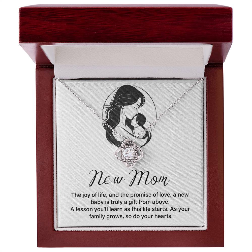 New Mom Necklace Gift for Baby Shower – Message Card Included