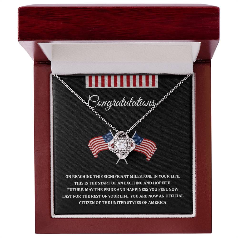 Congratulations Necklace For New U.s. Citizen Necklace For New U.s. Citizen Gift For New U.s. Citizen Journey Necklace For Proud New Citizen Jewelry For U.s. Citizenship Celebration Gift For Citizenship Milestone Jewelry For New U.s. Citizen Necklace