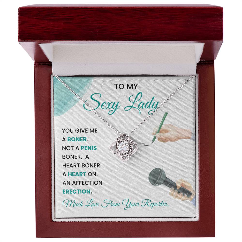 Funny Reporter Necklace Gift for Sexy Lady