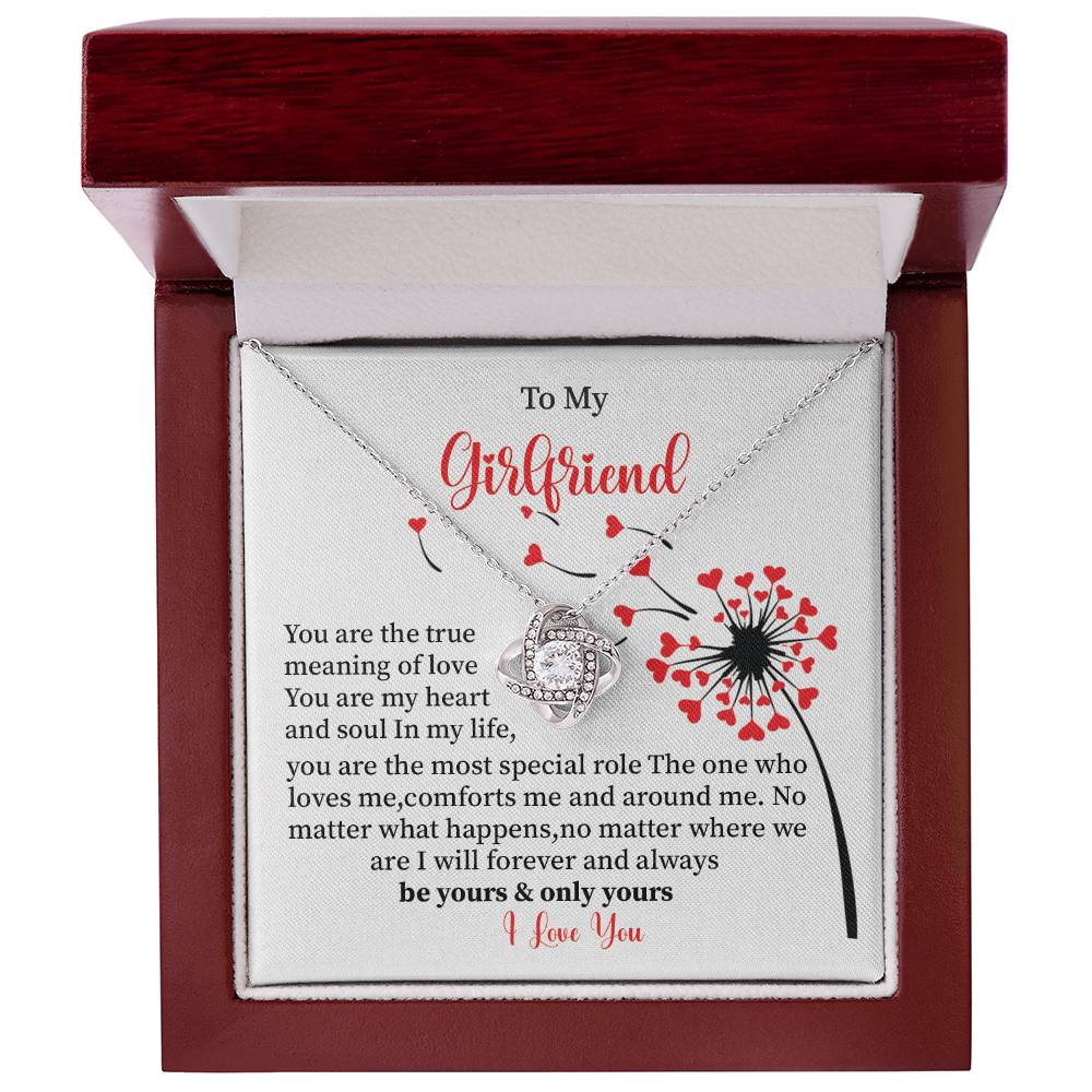 Girlfriend Love Necklace Gift with Message Card Box