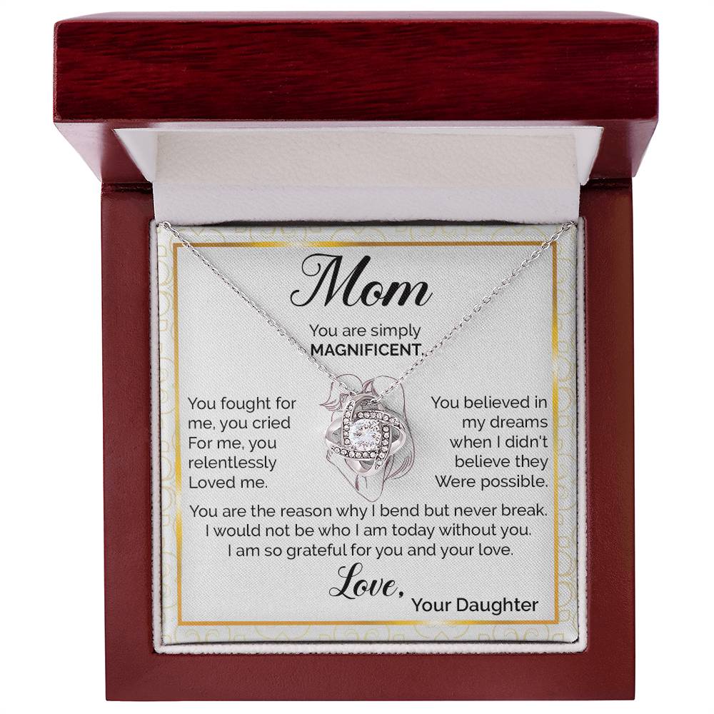 Mom Necklace Gift from Daughter – Magnificent Love Card
