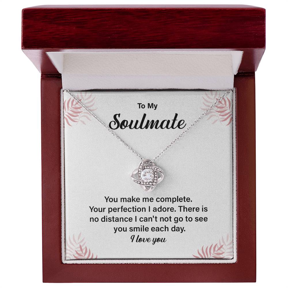 Soulmate Necklace Gift for Her with Love Note