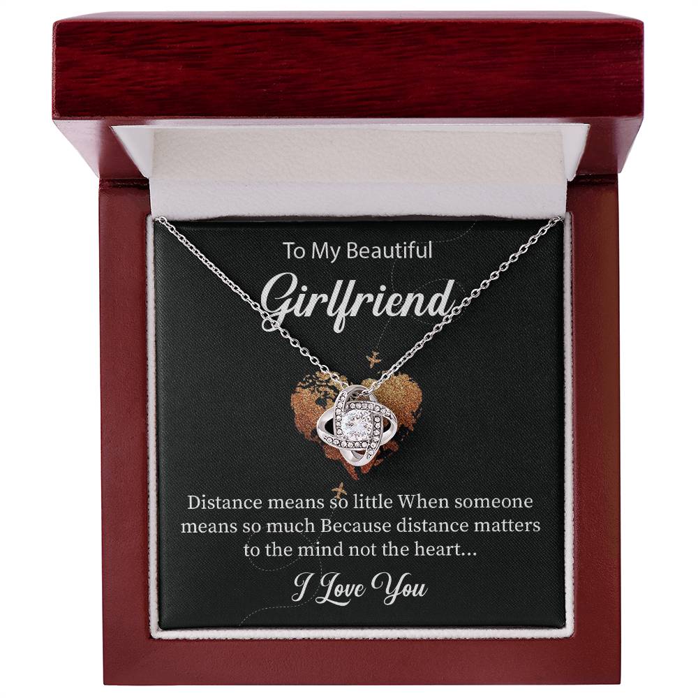 Long Distance Gift for Girlfriend Necklace with Card