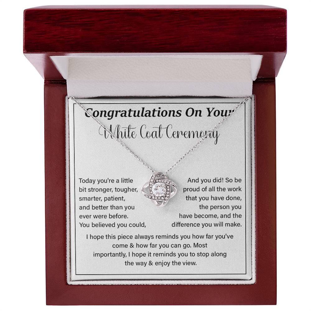 Congratulations On Your White Coat Ceremony Enjoy The View Necklace Best Wishes Necklace Personal Growth Jewelry  Motivational Jewelry Daily Inspiration Necklace Meaningful Gift For Graduates Congratulations Necklace