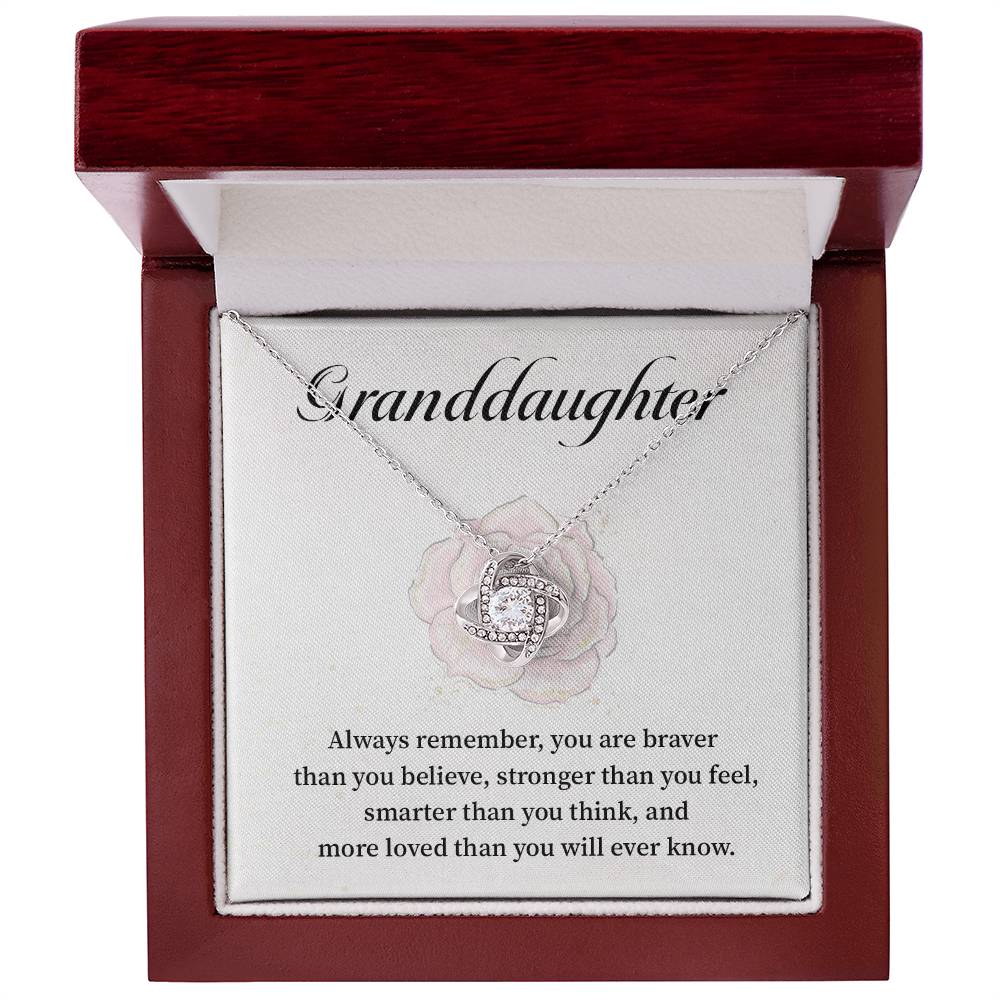To My Granddaughter Necklace – You Are Braver Than You Believe Gift