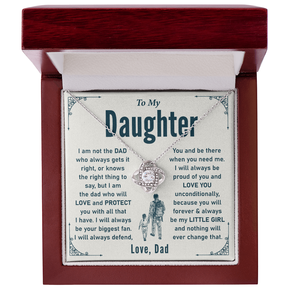 Father to Daughter Necklace Gift Box Message Card