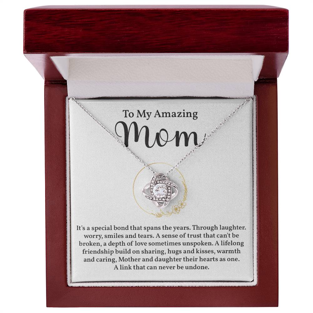 Mother Daughter Necklace Gift Special Bond Card