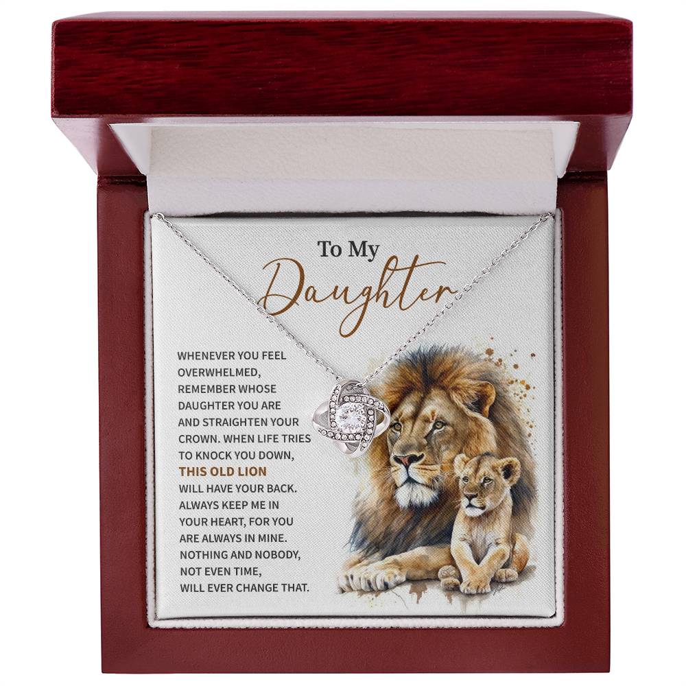 Lion Necklace Gift for Daughter from Dad – Strength & Love