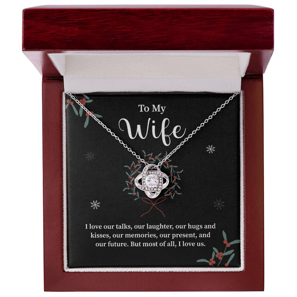 Romantic Christmas Necklace Gift for Wife Jewelry with Message Card