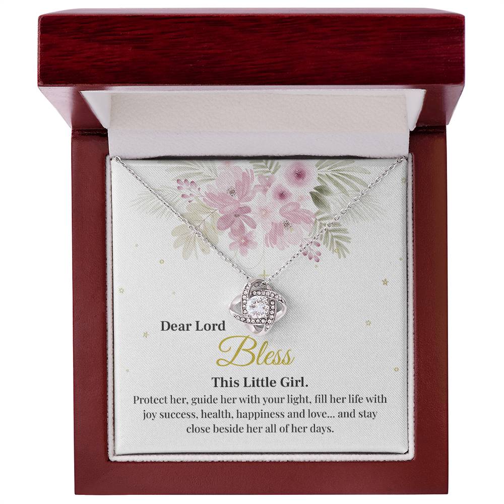 Dear Lord Bless This Little Girl, Blessing Pendant For Little One Heartfelt Necklace For A Young Heart Protective Jewelry For A Child’s Journey Thank You Gift For A Cherished Child To Bless And Protect Jewelry Sentimental Pendant With Blessings