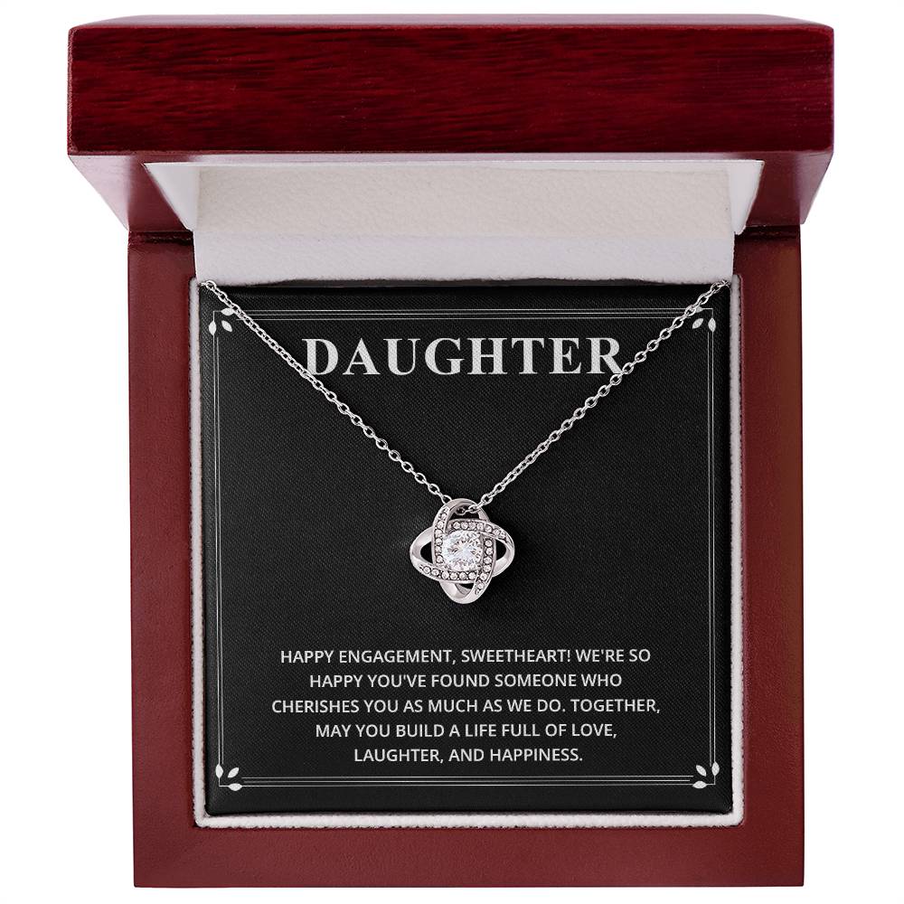 Daughter Happy Engagement Necklace Daughter Engagement Necklace Happy Engagement Gift For Daughter Sentimental Gift For Daughter’s Engagement Jewelry Gift For Daughter’s Engagement Daughter Love And Joy Gift Meaningful Engagement Gift For Daughter