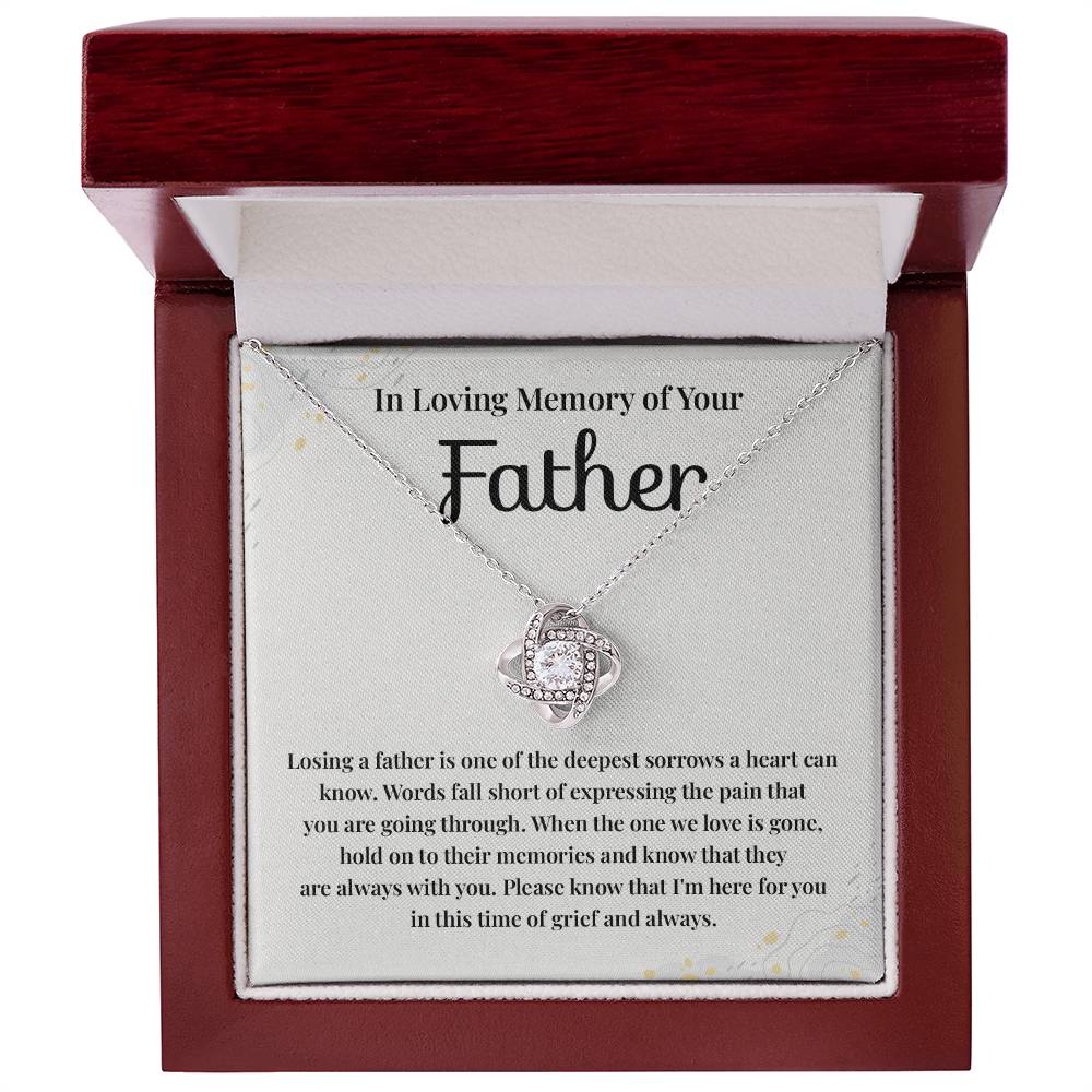 Memorial Necklace Gift for Loss of Father – Gift Box