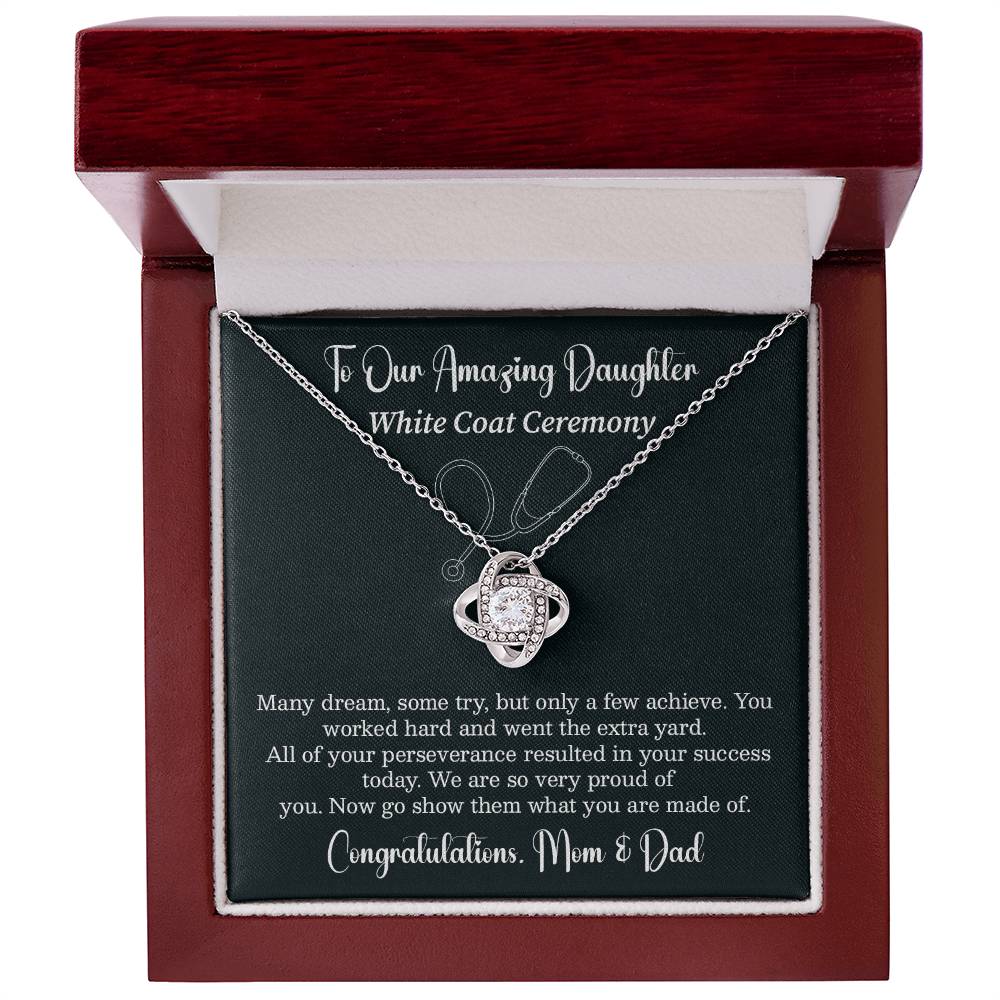 To Our Amazing Daughter On Your White Coat Ceremony Best Wishes Necklace You Are Amazing Necklace Personal Growth Jewelry Motivational Jewelry For New Beginnings Emotional Connection Necklace Meaningful Gift From Parents Congratulations Necklace