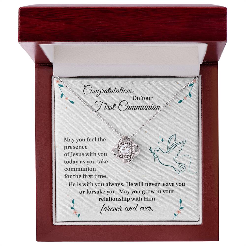 First Communion Gift Necklace for Girls