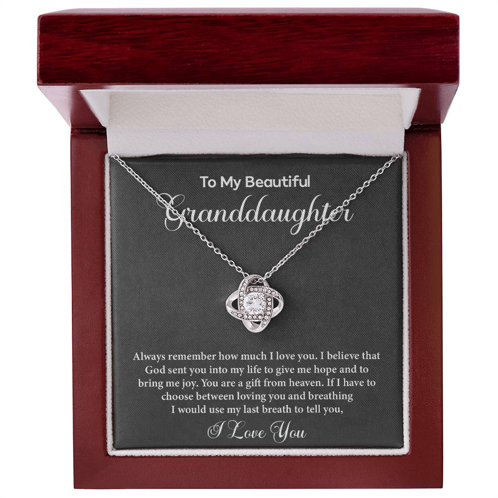 Granddaughter Gift from Grandma I Love You Necklace