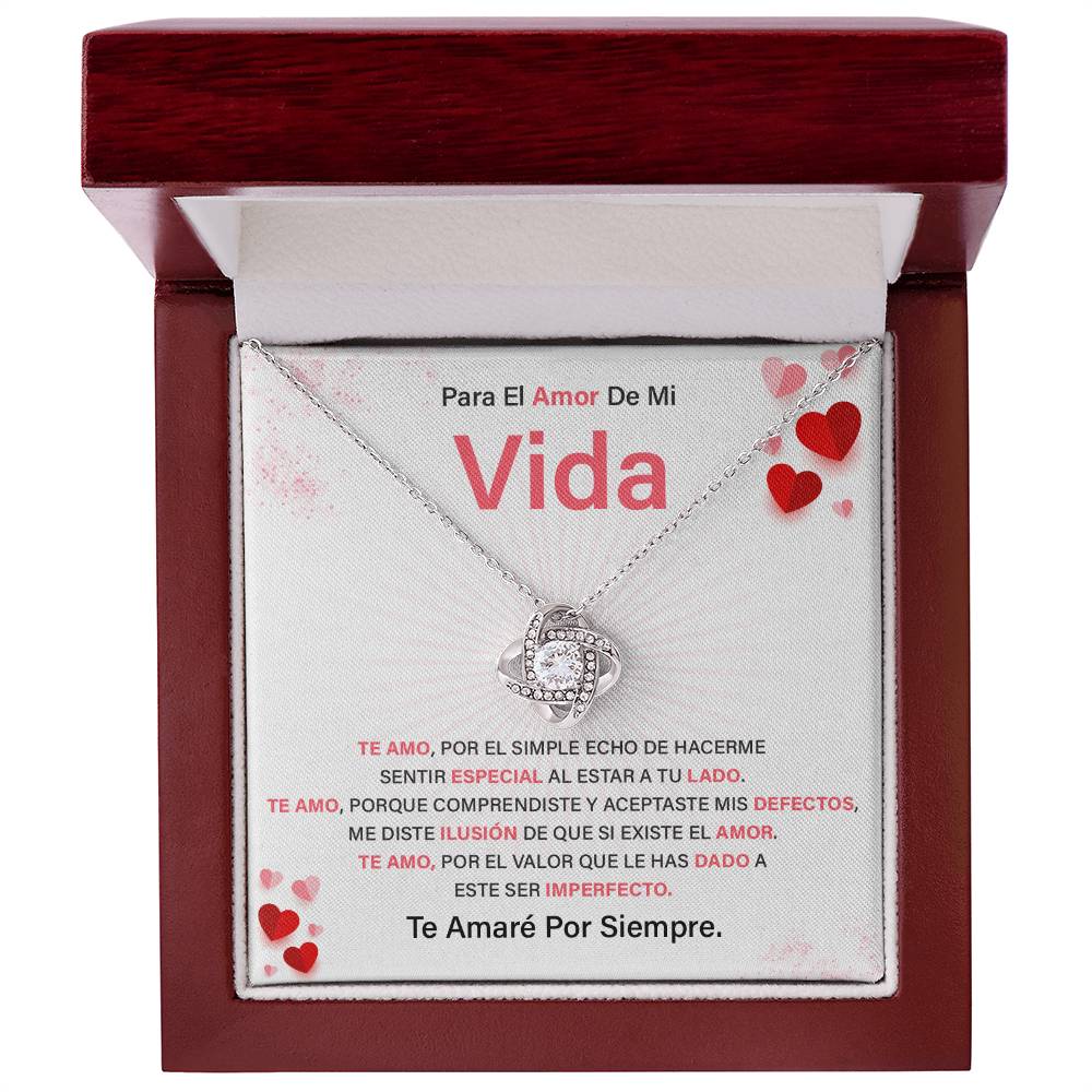 Love Knot Necklace for Soulmate with Spanish Card