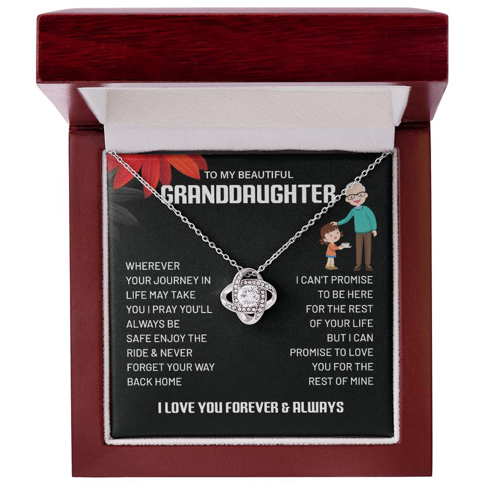Granddaughter Journey Necklace Gift from Grandpa