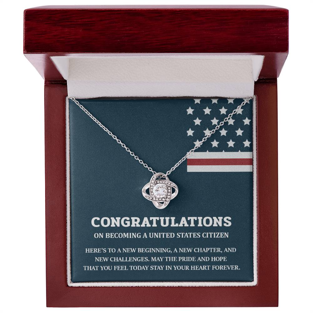 Congratulations Necklace For New U.s. Citizen Necklace For New U.s. Citizen Necklace For U.s. Citizenship Success Necklace For Official U.s. Citizen Jewelry For New U.s. Citizen Necklace With Message Of Hope Gift For American Patriot