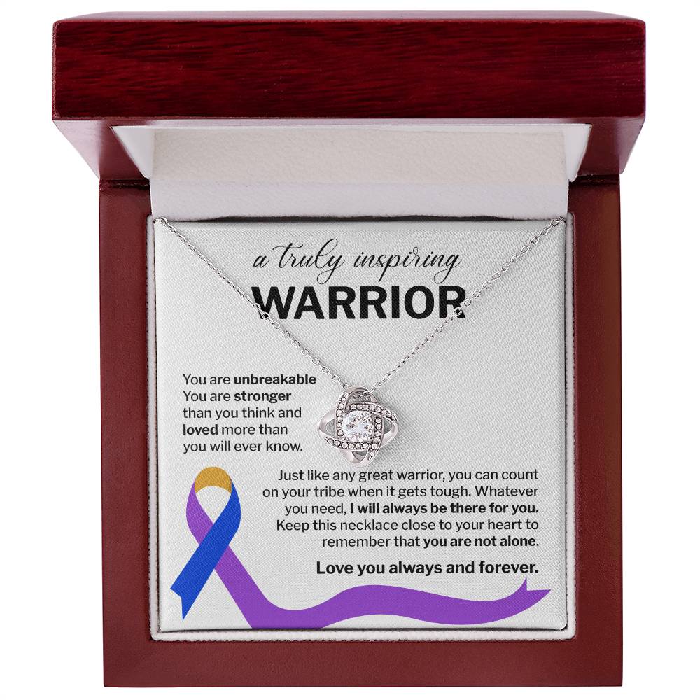 Inspiring Warrior Necklace Gift with Message Card