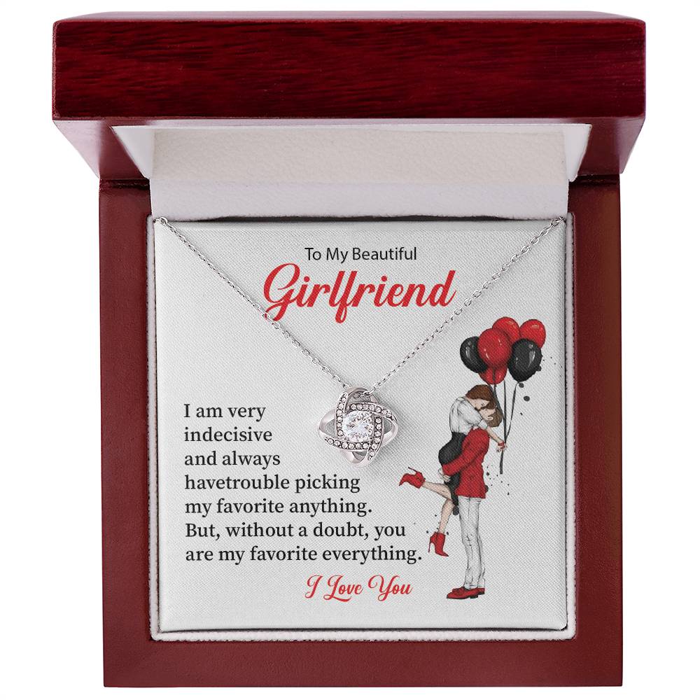 Romantic Necklace for Girlfriend with Gift Card Box
