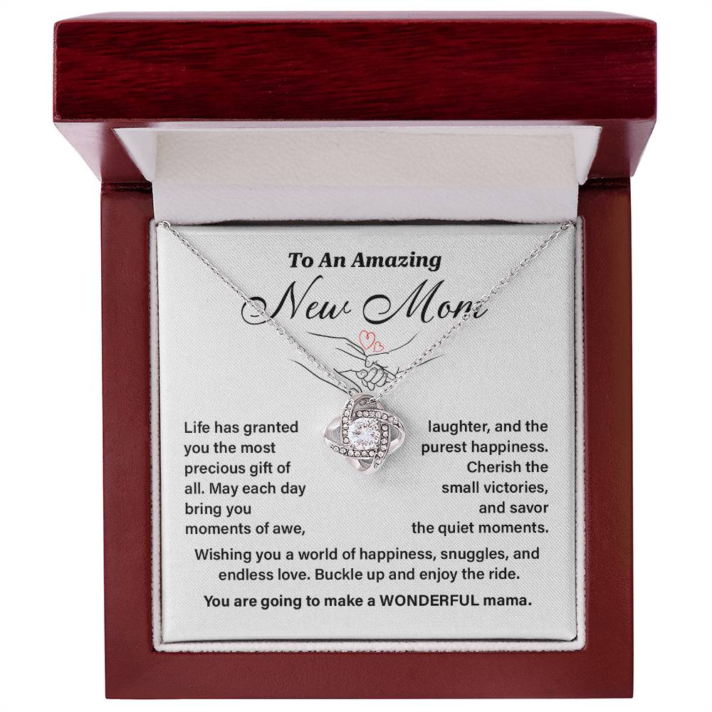 New Mom Necklace Gift for First Time Mothers – Message Card