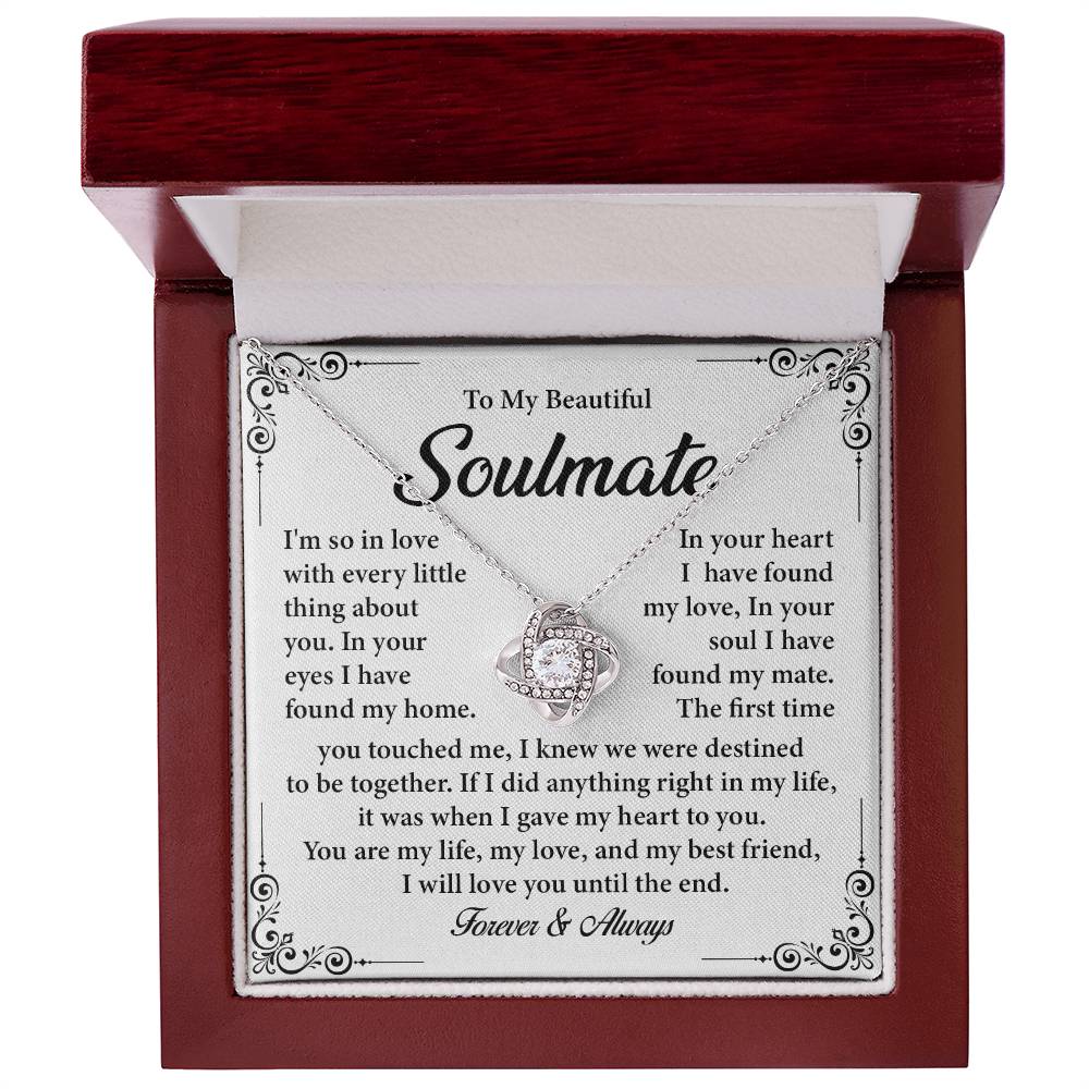 Soulmate Necklace Gift with Message Card & Gift Box