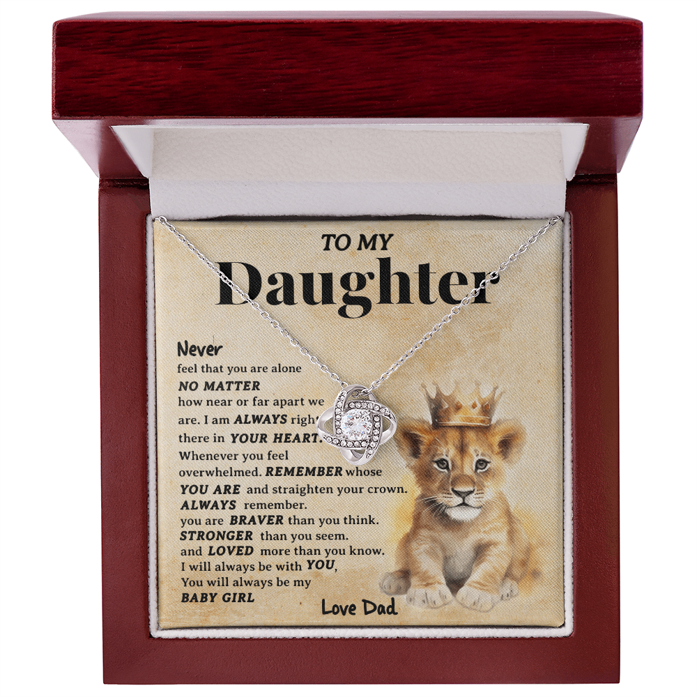 To My Daughter Necklace Gift