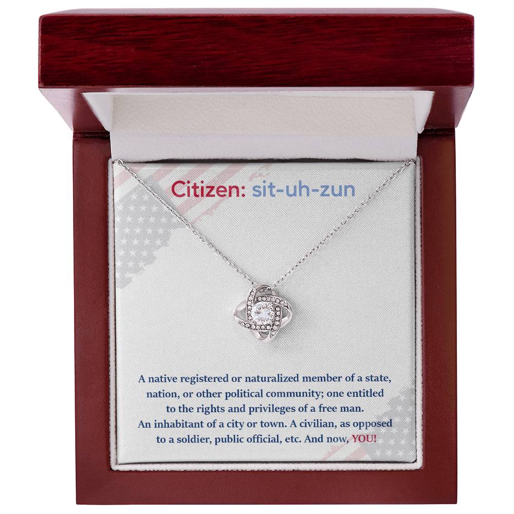 Citizen Necklace Citizen Necklace For New U.s. Citizen Gift For New American Citizen Necklace For Official U.s. Citizen Celebrate Your Freedom Necklace Necklace For U.s. Citizenship Journey Necklace With U.s. Citizen Message Gift For U.s. Citizenship