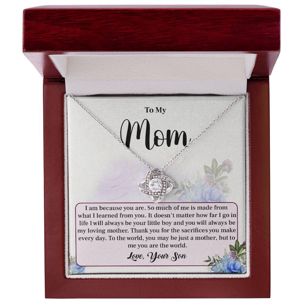 Mother’s Day Gift for Mom from Son – Love Knot Necklace