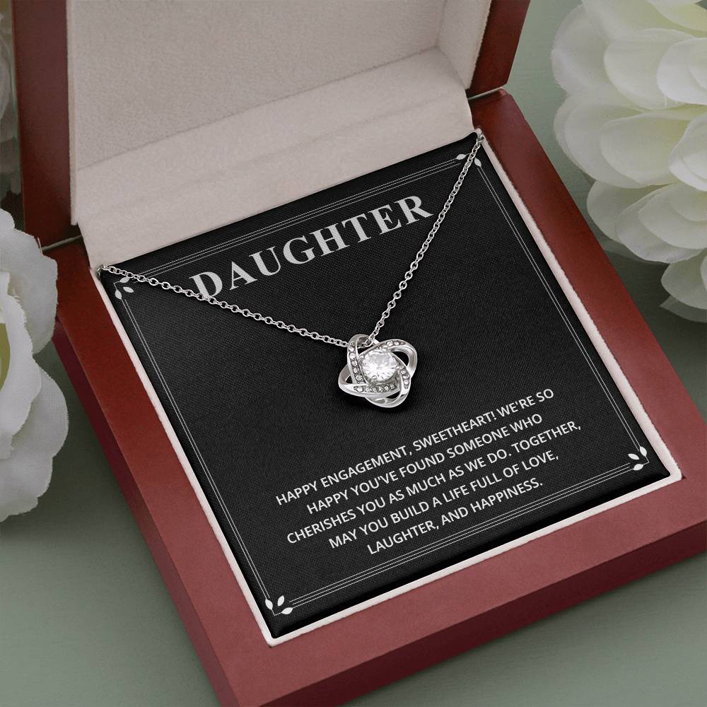 Daughter Happy Engagement Necklace Daughter Engagement Necklace Happy Engagement Gift For Daughter Sentimental Gift For Daughter’s Engagement Jewelry Gift For Daughter’s Engagement Daughter Love And Joy Gift Meaningful Engagement Gift For Daughter