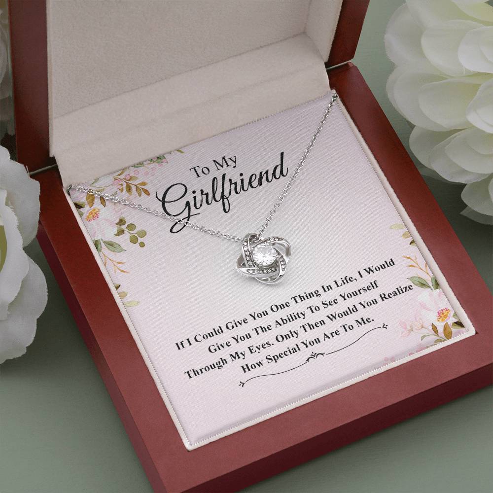 Girlfriend Necklace Gift with Emotional Eyes Message