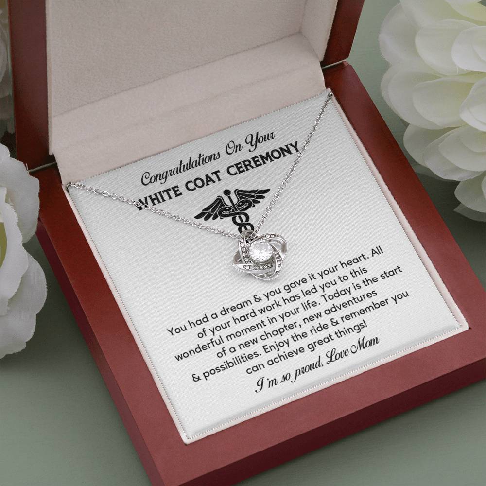 Congratulations On Your White Coat Ceremony Necklace White Coat Ceremony Necklace Gift Congratulations White Coat Ceremony Jewelry White Coat Graduation Necklace Gift New Adventures Necklace Gift  Proud Of You Mom Gift Necklace