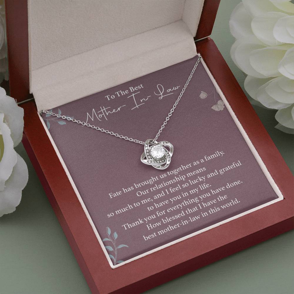 To The Best Mother-in-law Necklace Necklace For Thanking Mother-in-law Necklace For Mother-in-law On Wedding Day Necklace For Groom’s Mother Special Bond With Mother-in-law Necklace Sentimental Keepsake For Mother-in-law Best Mother-in-law Necklace Gift