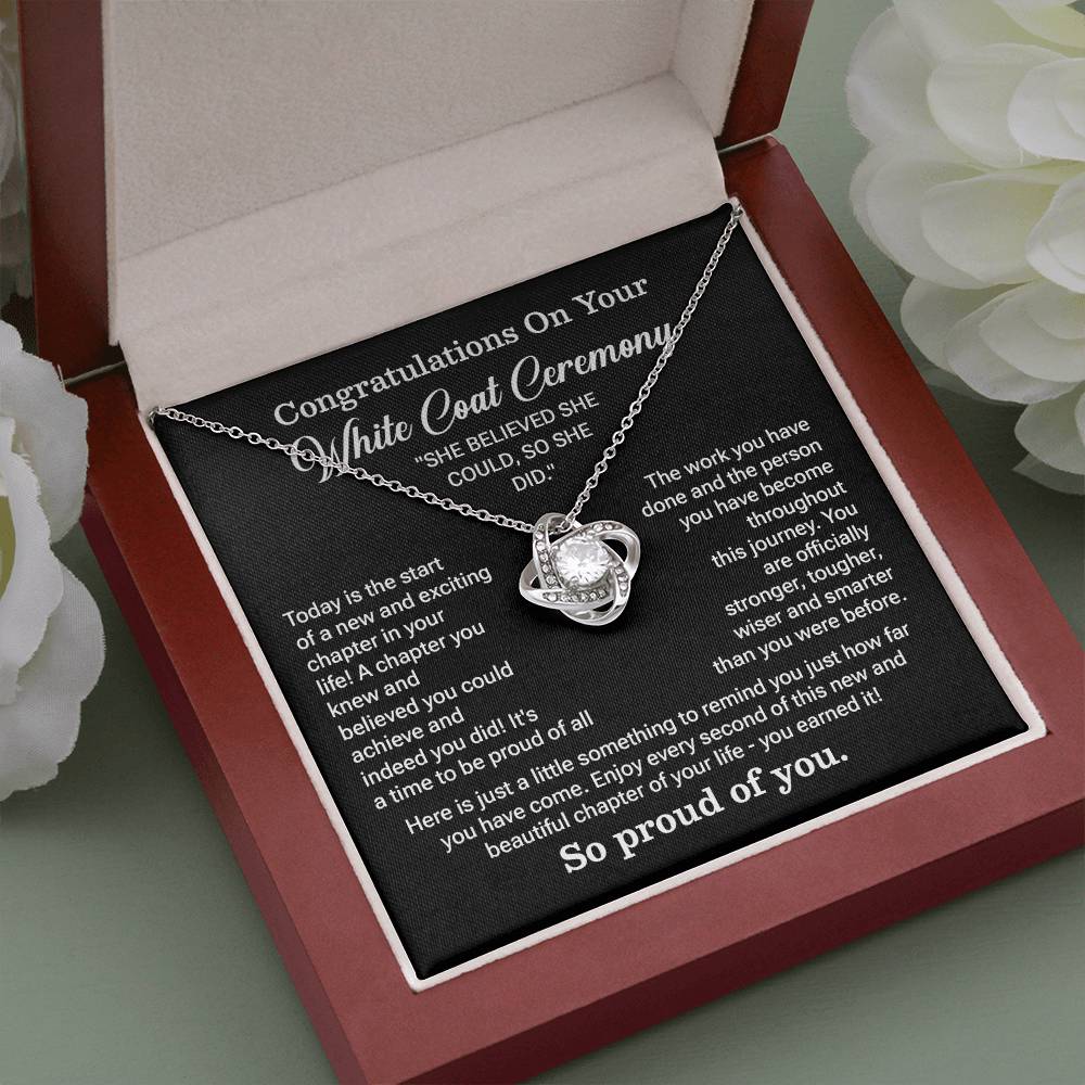 Congratulations On Your New White Coat Ceremony Congratulations Necklace White Coat Ceremony Inspirational Jewelry Gift New Chapter Necklace Meaningful Gift For Graduates Emotional Connection Necklace Motivational Jewelry