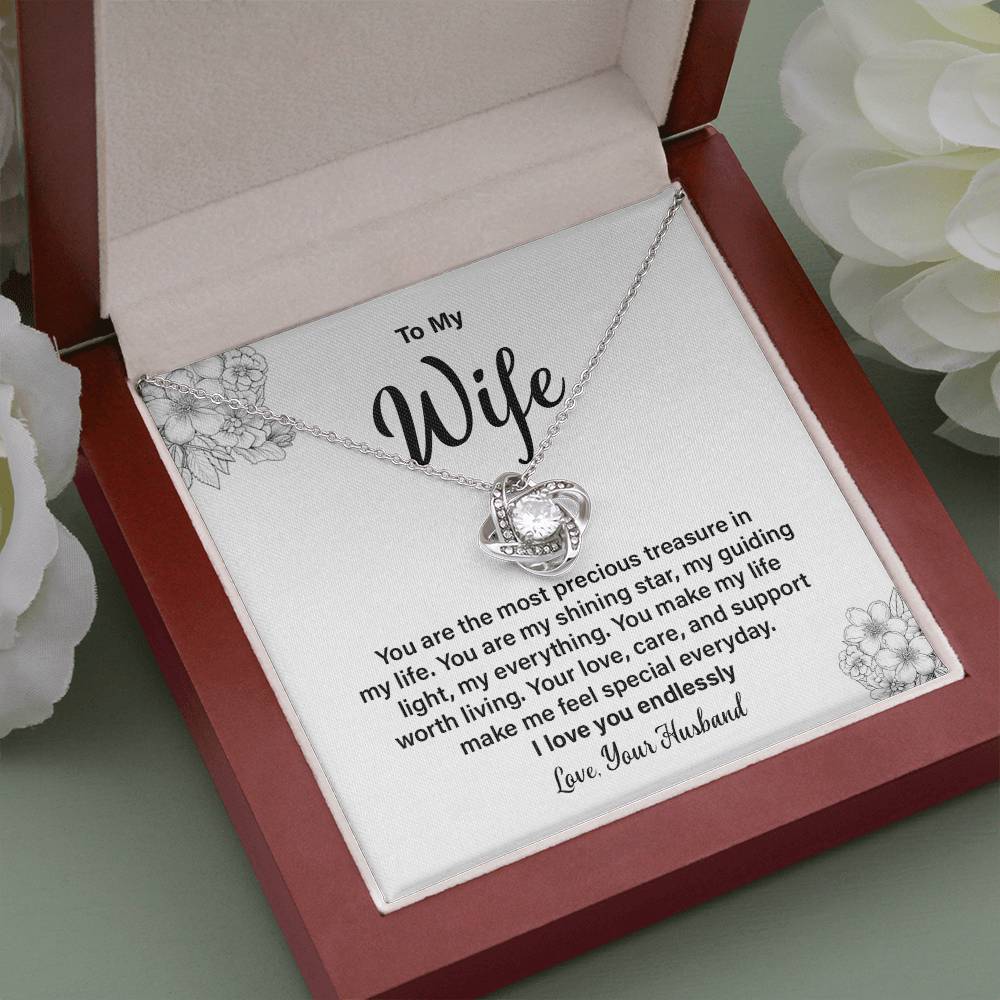 Wife Necklace Gift from Husband with Gift Card