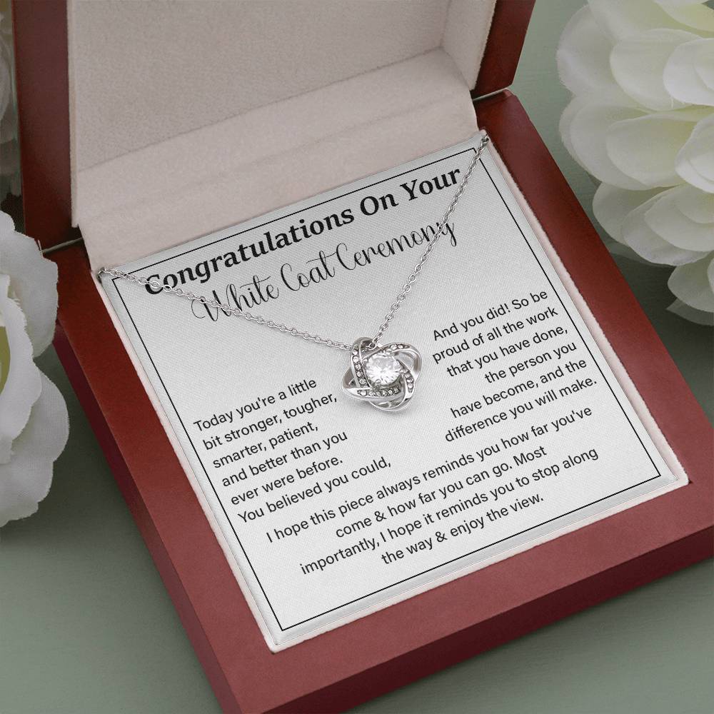 Congratulations On Your White Coat Ceremony Enjoy The View Necklace Best Wishes Necklace Personal Growth Jewelry  Motivational Jewelry Daily Inspiration Necklace Meaningful Gift For Graduates Congratulations Necklace