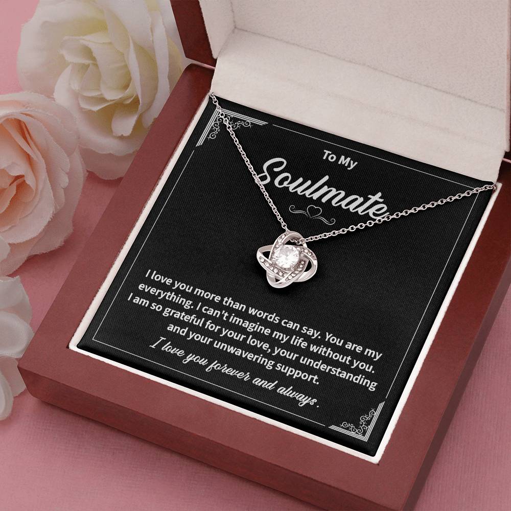 Soulmate Love Knot Necklace with Message Card & Gift Box