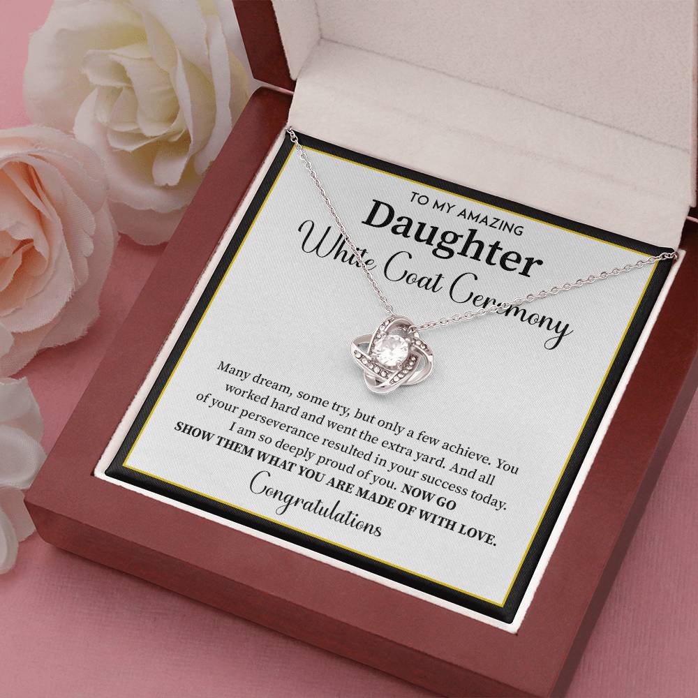 White Coat Ceremony Gift For Daughter Necklace With Gift Box