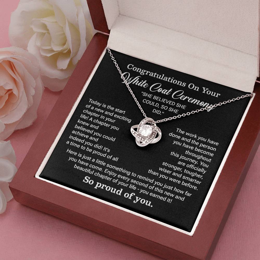 Congratulations On Your New White Coat Ceremony Congratulations Necklace White Coat Ceremony Inspirational Jewelry Gift New Chapter Necklace Meaningful Gift For Graduates Emotional Connection Necklace Motivational Jewelry